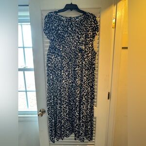 Black and white floral dress